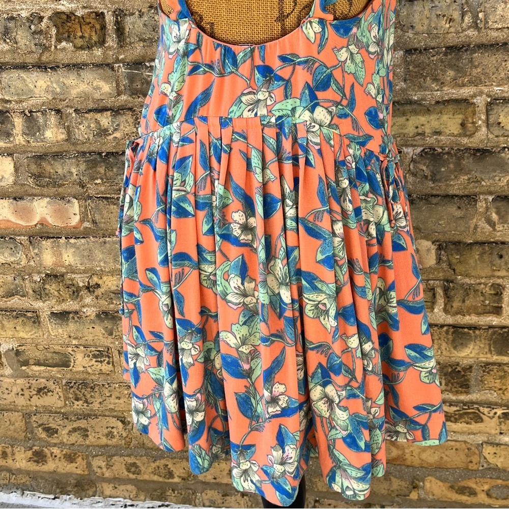 Free People Dear You Mini Sun Dress Floral Boho Backless Size XS - Picture 11 of 13